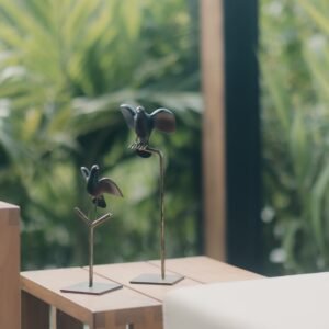Metal Bird Figurine Set