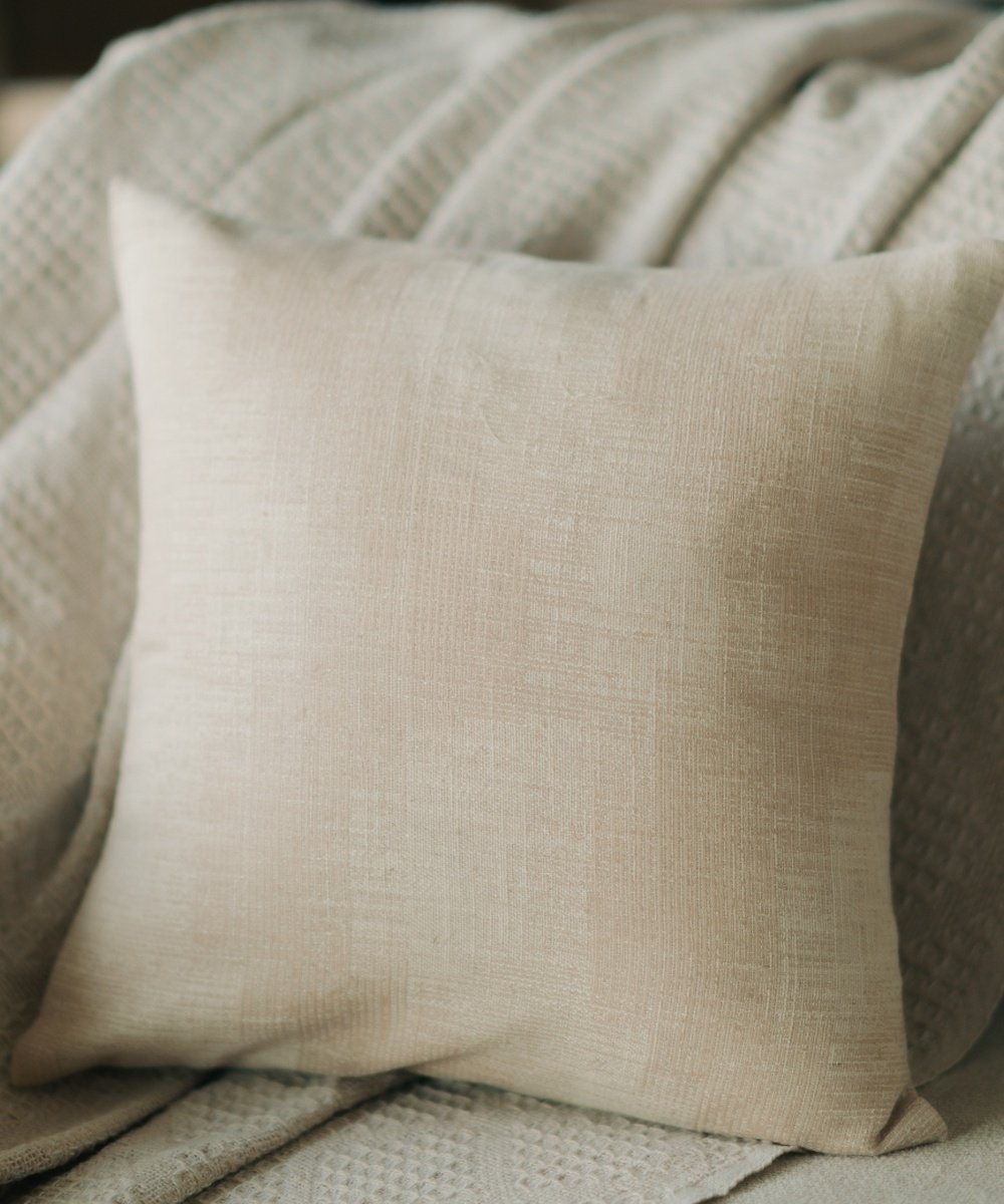 Ivory Cloud Textured Cushion Cover, Pillow Cover
