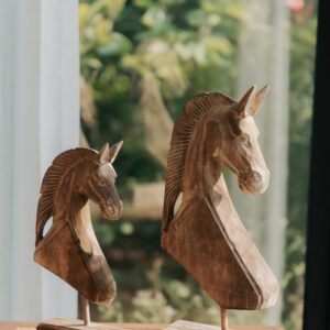 Wooden Horse Sculpture