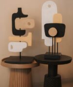Modern Textured Matte Black Architectural Accent - Image 2
