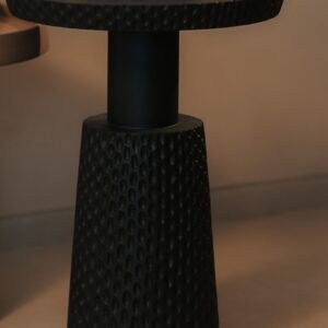 Modern Textured Matte Black Architectural Accent