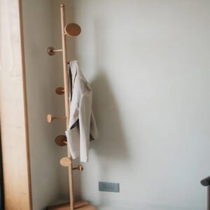 Biophilic Sculptural Oak Stand with Branch-Inspired Accents