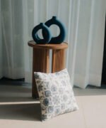Mid-Century Modern Fluted Wood Side Table - Image 5