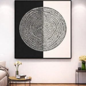 Typographic Halo – Dual Tone Canvas Artwork