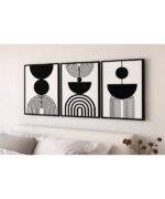 Minimalist Monochrome Geometric Canvas Set - Image 5