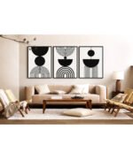Minimalist Monochrome Geometric Canvas Set - Image 2