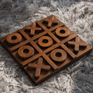 Handcrafted Timber Tic-Tac-Toe