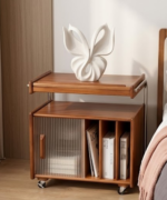 Nordic Storage Nightstand on Wheels