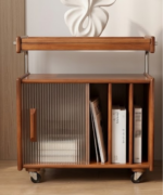 Nordic Storage Nightstand on Wheels - Image 2