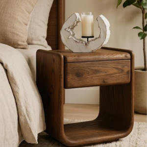 Curve One Drawer Bedside Table