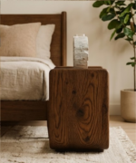 Curve One Drawer Bedside Table - Image 3