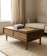 Vienna Cane Coffee Table with Drawers