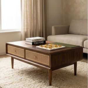 Vienna Cane Coffee Table with Drawers