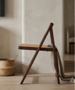 Foldable Cane Dining Chair - Image 4