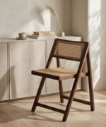 Foldable Cane Dining Chair