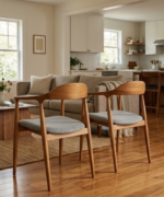 Nordic Sculpt Wooden Arm Chair - Image 3