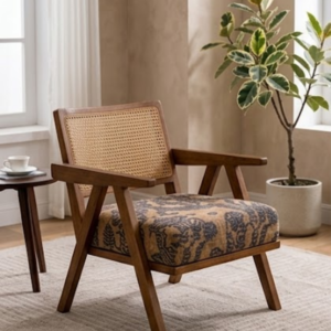 Aarav Cane Accent Lounge Chair