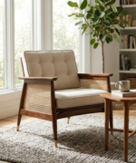 Avery Cane Accent Lounge Chair