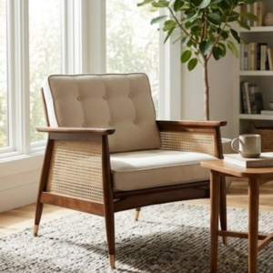 Avery Cane Accent Lounge Chair
