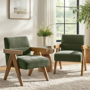Aarav Teak Wood Accent Lounge Chair