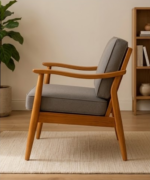 Norden Wooden Lounge Chair - Image 4