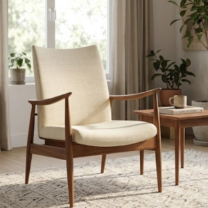 Mid-Century Upholstered Lounge Chair