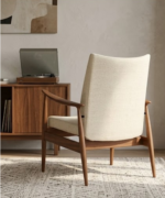 Mid-Century Upholstered Lounge Chair - Image 3