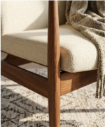 Mid-Century Upholstered Lounge Chair - Image 4