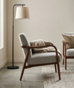 Scandinavian Upholstered Lounge Accent Chair - Image 3