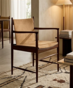 Mid-Century Wooden Dining Arm Chair