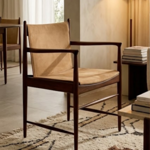 Mid-Century Wooden Dining Arm Chair
