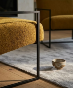 Modern Metal Frame Lounge Accent Chair - Image 2