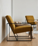 Modern Metal Frame Lounge Accent Chair