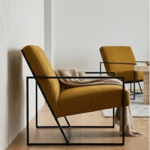 Modern Metal Frame Lounge Accent Chair