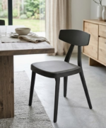 Minimalist Black Wooden Dining Chair