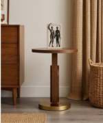 Cane Luxe Pedestal Side Table - Image 4