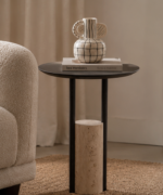 Eclipse Marble Accent Side Table - Image 3